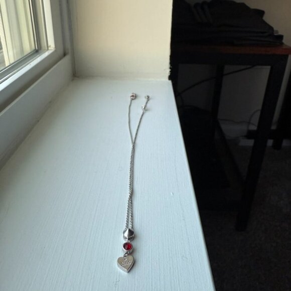 Gucci 925 Sterling Silver Red Heart Pendant Necklace with Box & Dustbag - Picture 6 of 11